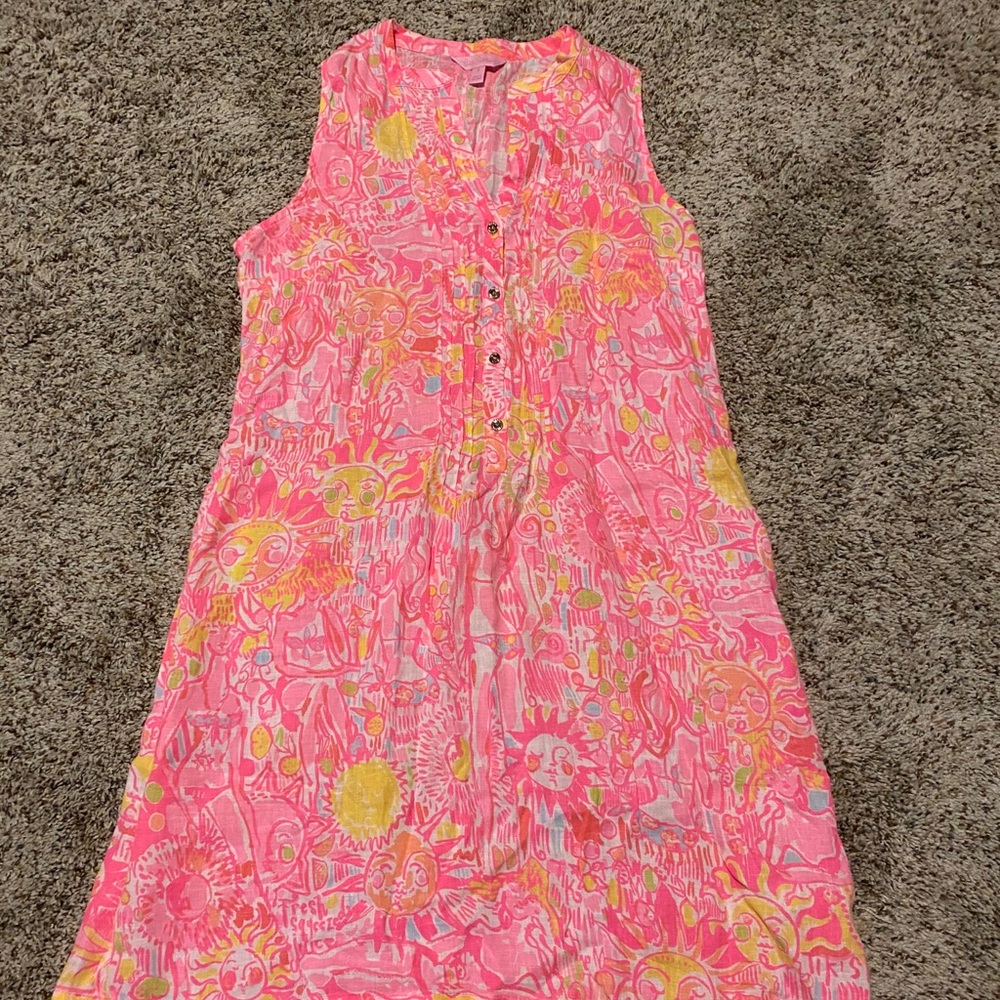 Lily Pulitzer dress sheath small pink pattern